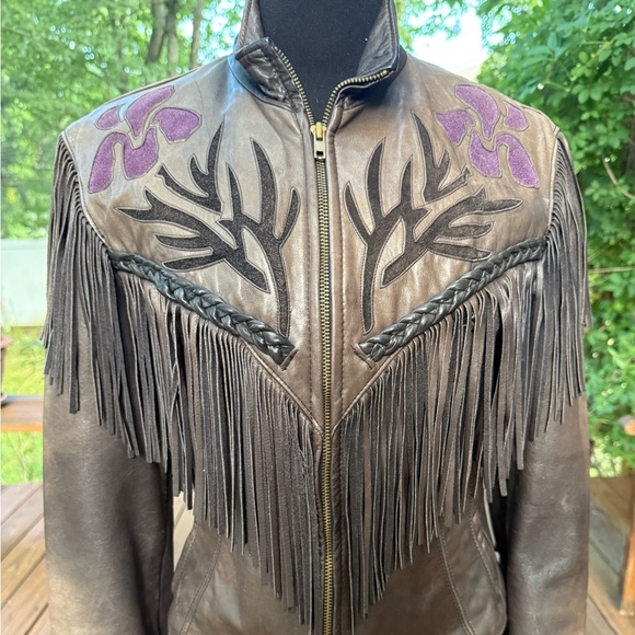 Dallas Premium Leather Jackets & Blazers - Vintage Dallas Premium Leather USA Made Fringe Western Jacket Removable Liner